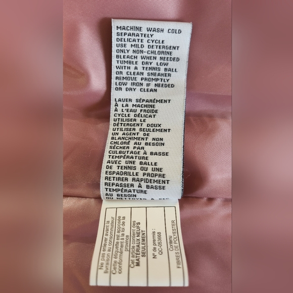 Kate Spade Pink Big Bow Rose Quilted, Lined Coat 13" deep pockets Size Large - Picture 8 of 10